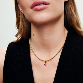 Pandora Moments July True Red Eternity Circle hela, keltakullattu, 763462C07