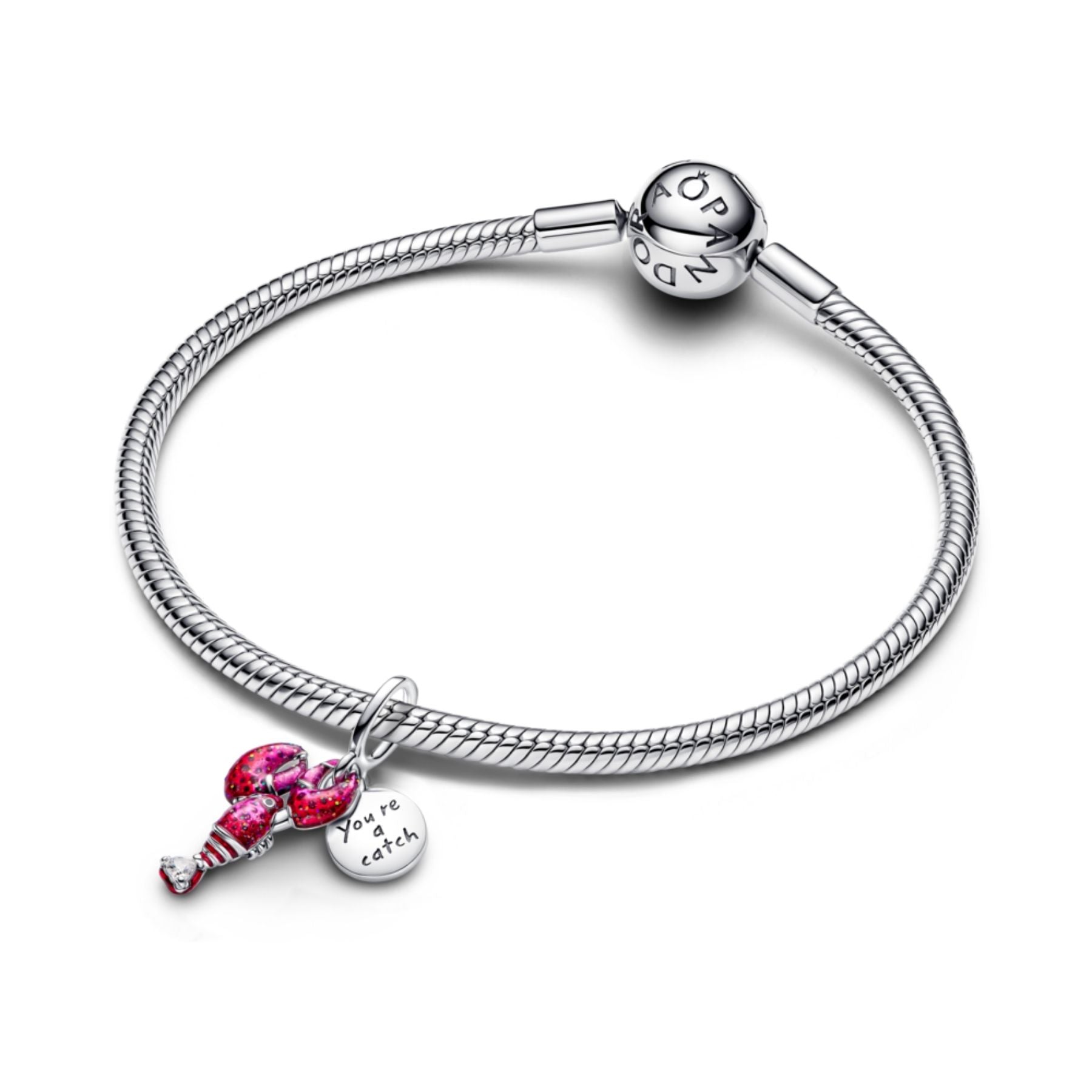 Pandora Moments Lobster Dangle hela, hopea, 793676C01