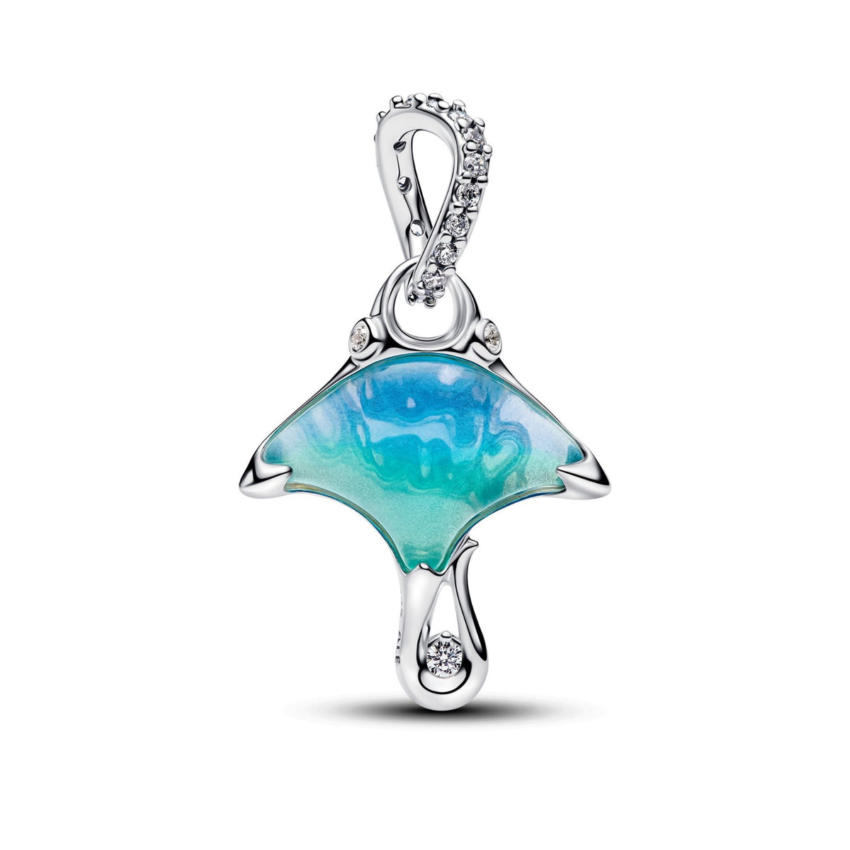 Pandora Moments Manta Ray hela, hopeaa, 794685C01