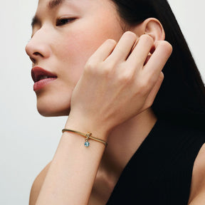 Pandora Moments March Sea Aqua Blue Eternity Circle hela, keltakullattu, 763462C03