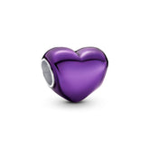 Pandora Moments Metallic Purple Heart hela, hopea, 793337C01