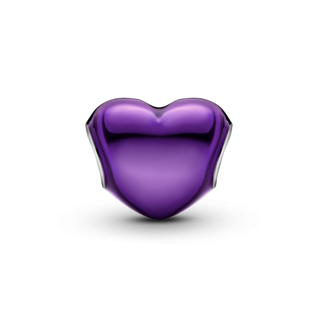 Pandora Moments Metallic Purple Heart hela, hopea, 793337C01