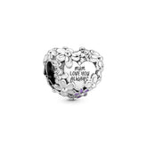 Pandora Moments Mum Daisy Heart hela, hopea, 791155C01