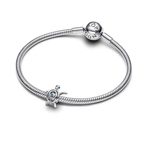 Pandora Moments Openwork Sea Turtle hela, hopeaa, 794697C01