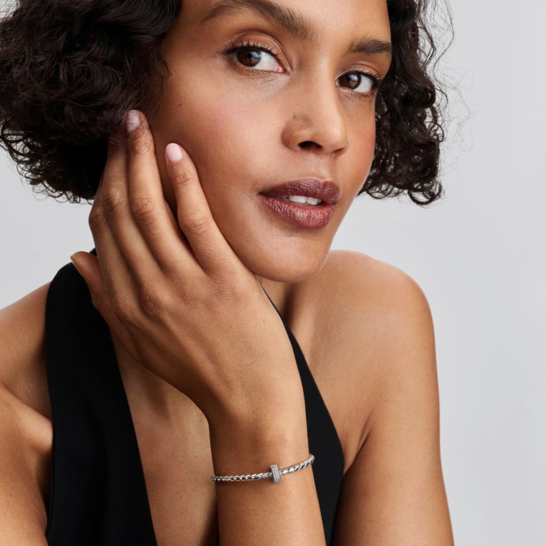 Pandora Moments Pavé lukkopala, hopea, 794032C01