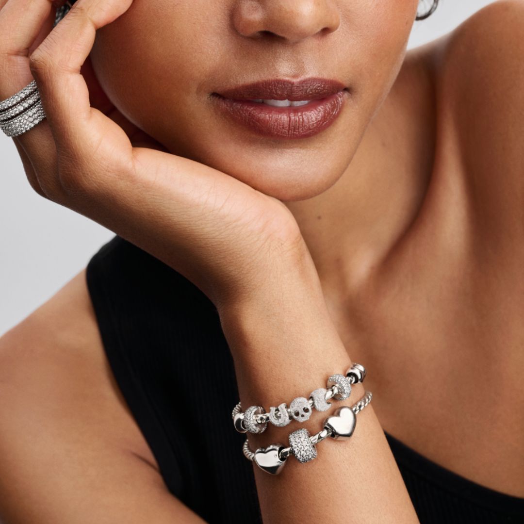 Pandora Moments Pavé lukkopala, hopea, 794032C01