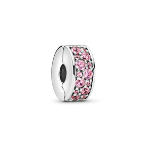 Pandora Moments Pink Pavé lukkopala, hopea, 791817PCZ