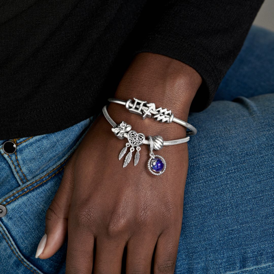 Pandora Moments Polished Feathered Clip lukkopala, hopea, 791752