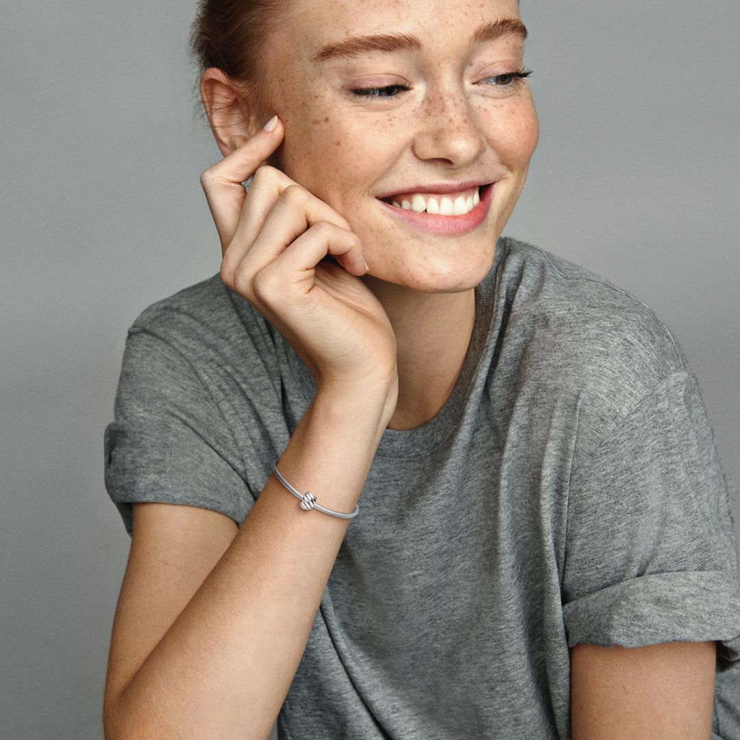 Pandora Moments Polished Feathered Clip lukkopala, hopea, 791752