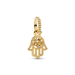 Pandora Moments Protective Hamsa Hand hela, keltakullattu, 769144C00