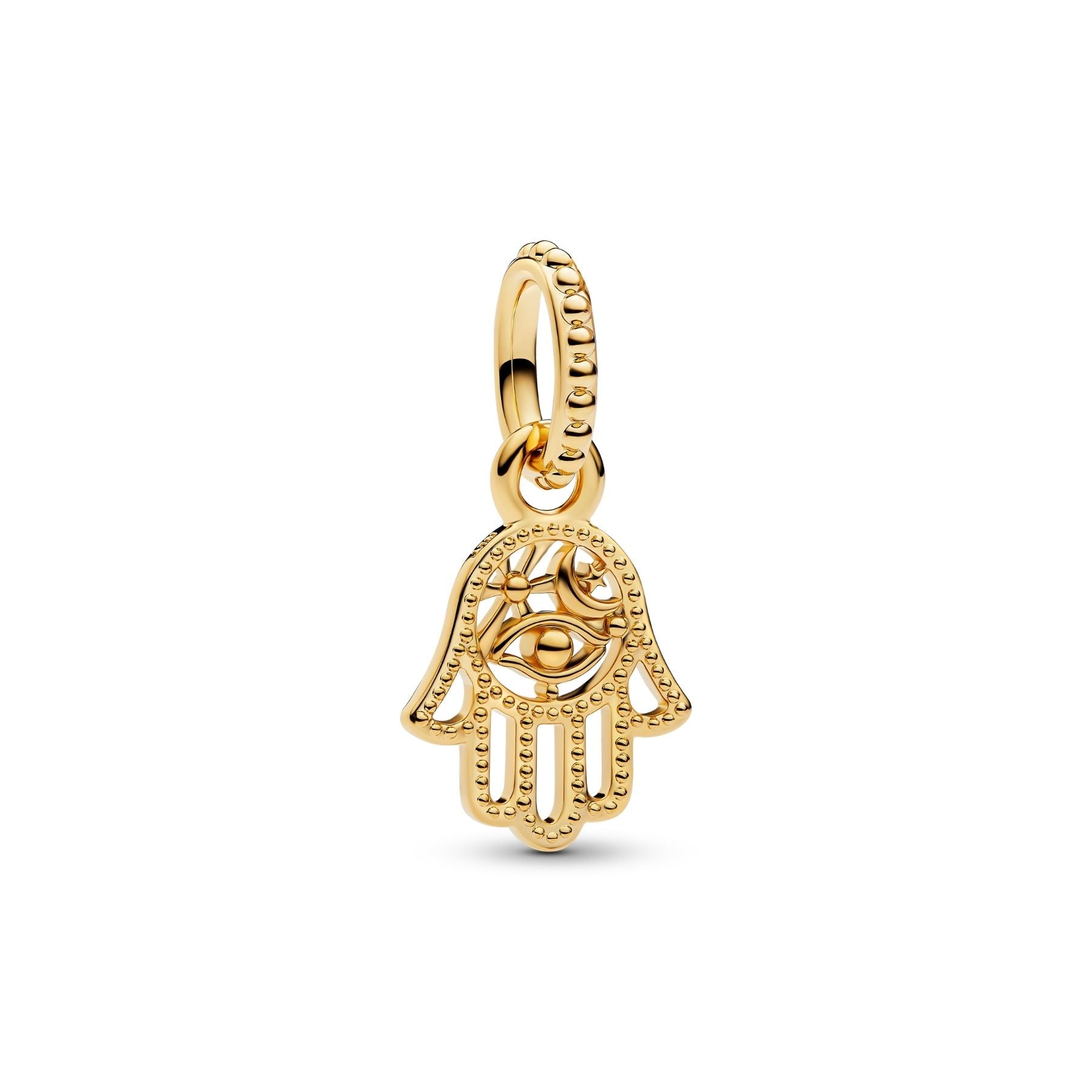 Pandora Moments Protective Hamsa Hand hela, keltakullattu, 769144C00