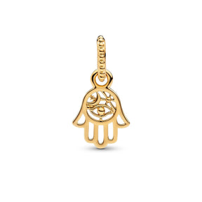 Pandora Moments Protective Hamsa Hand hela, keltakullattu, 769144C00