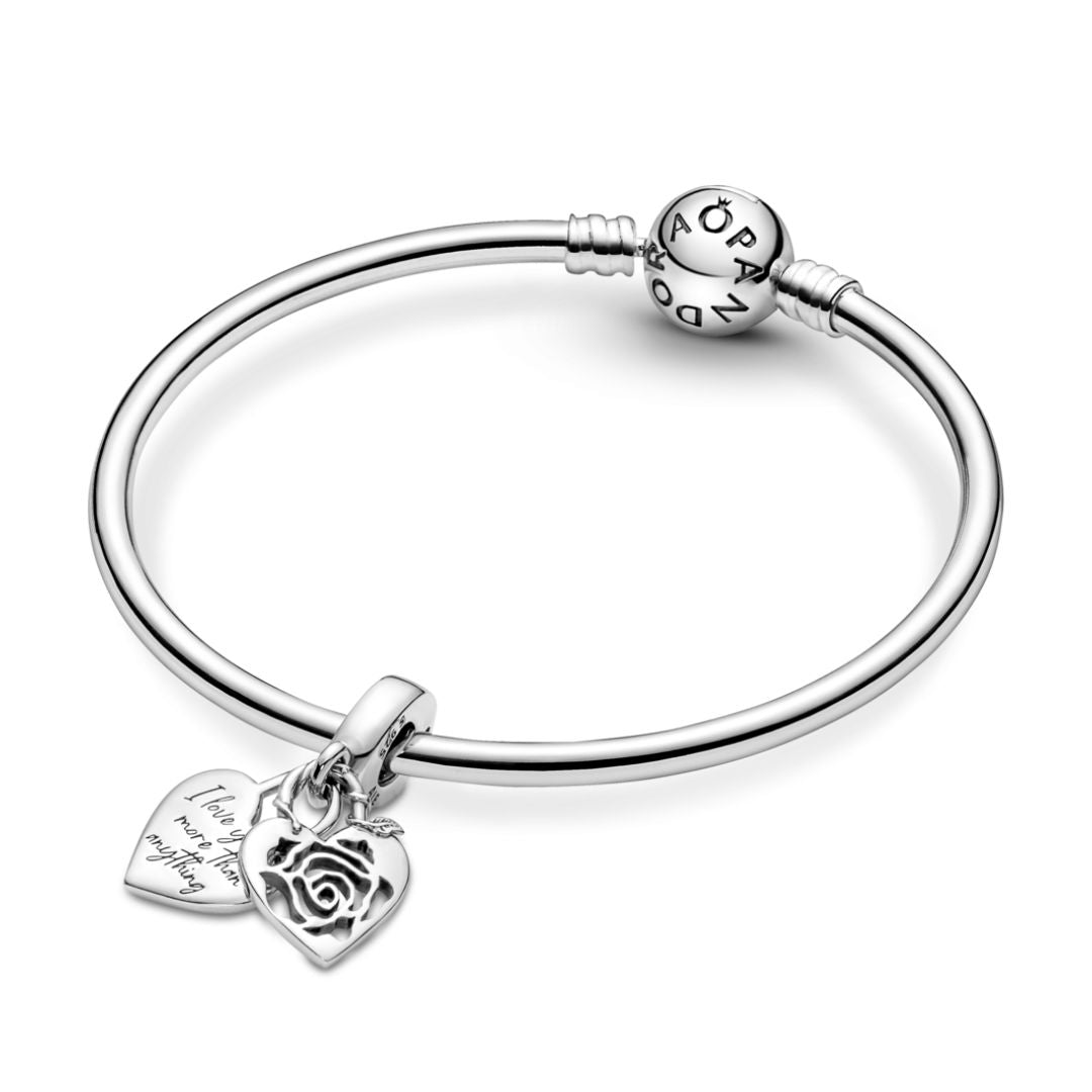 Pandora Moments Rose Heart Padlock hela, hopea, 790086C00