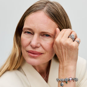 Pandora Moments Rose in Bloom sormus, hopea, 193215C01