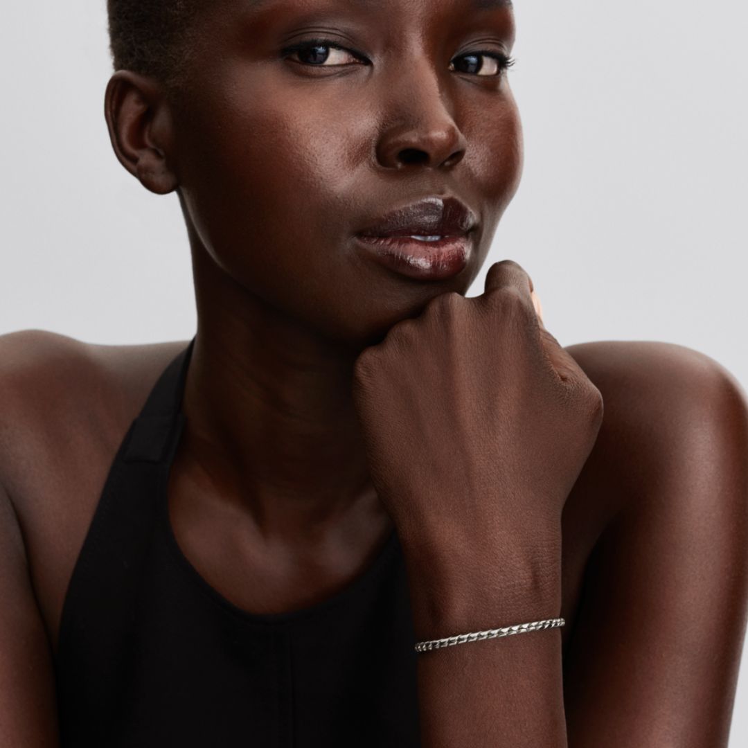 Pandora Moments Round Clasp Wing Chain rannekoru, hopea, 594028C00