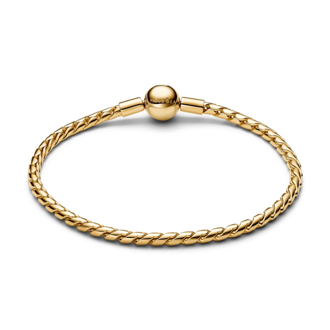 Pandora Moments Round Clasp Wing Chain rannekoru, keltakullattu, 564028C00