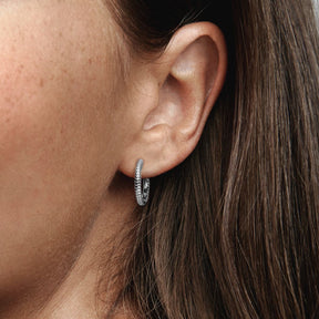 Pandora Moments Small Charm Hoop rengaskorvakorut, hopea, 292728C00