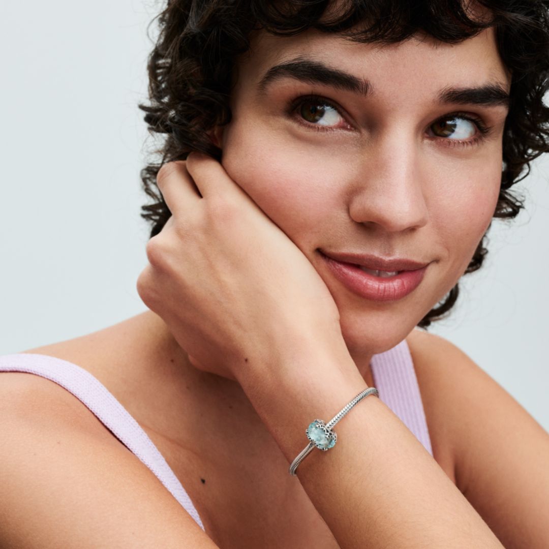 Pandora Moments Snake Chain Slider rannekoru, hopea, 599652C01-2