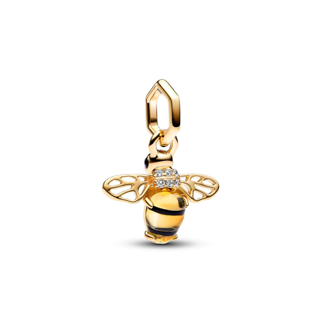 Pandora Moments Sparkling Bee Dangle hela, keltakullattu, 762672C01