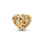 Pandora Moments Sparkling Entwined Hearts hela, keltakullattu, 769270C01