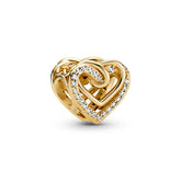 Pandora Moments Sparkling Entwined Hearts hela, keltakullattu, 769270C01