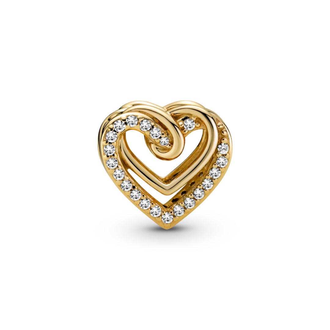 Pandora Moments Sparkling Entwined Hearts hela, keltakullattu, 769270C01