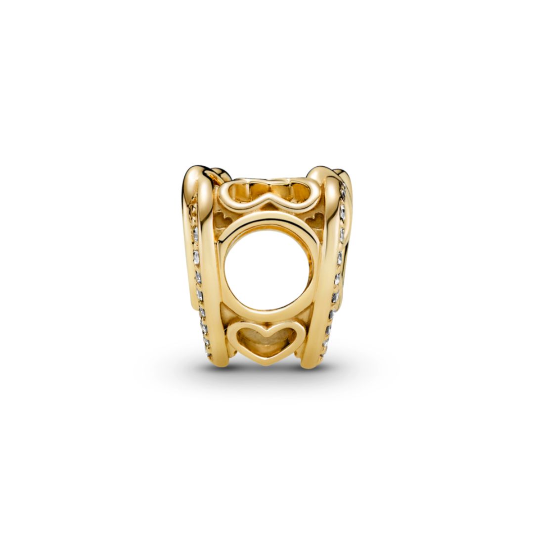 Pandora Moments Sparkling Entwined Hearts hela, keltakullattu, 769270C01