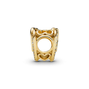 Pandora Moments Sparkling Entwined Hearts hela, keltakullattu, 769270C01