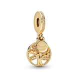 Pandora Moments Sparkling Family Tree Dangle hela, keltakullattu, 768661C01
