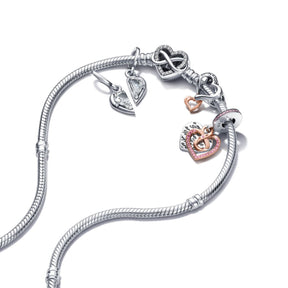 Pandora Moments Sparkling Infinity Heart Clasp Snake Chain rannekoru, hopea, 592645C01