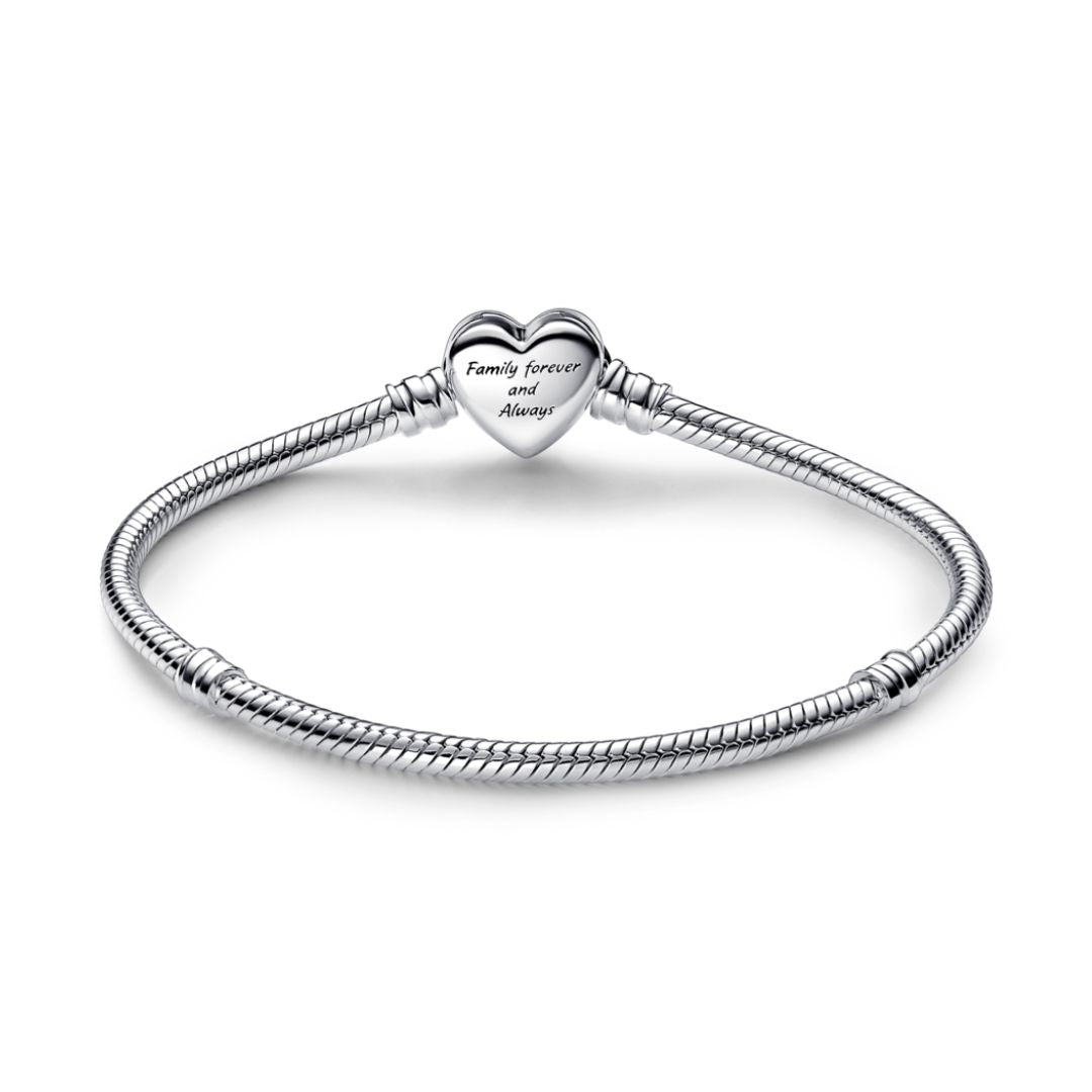 Pandora Moments Sparkling Infinity Heart Clasp Snake Chain rannekoru, hopea, 592645C01