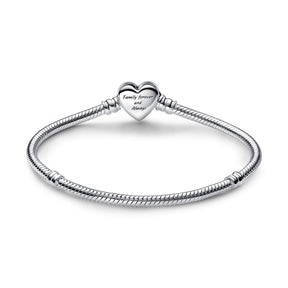 Pandora Moments Sparkling Infinity Heart Clasp Snake Chain rannekoru, hopea, 592645C01