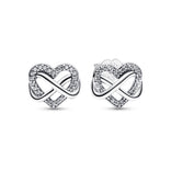 Pandora Moments Sparkling Infinity Heart korvakorut, hopea, 292667C01