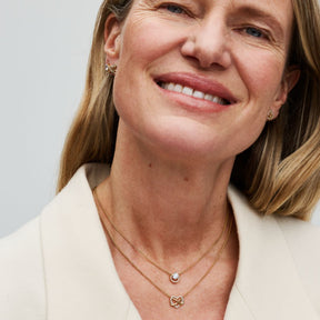 Pandora Moments Sparkling Infinity Heart korvakorut, keltakullattu, 262667C01