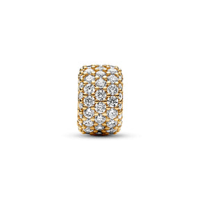 Pandora Moments Sparkling Pavé Triple-row hela, keltakullattu, 762820C01
