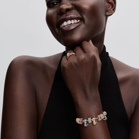 Pandora Moments Sparkling Pavé Triple-row hela, keltakullattu, 762820C01