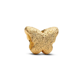 Pandora Moments Textured Butterfly mini hela, keltakullattu, 764046C00