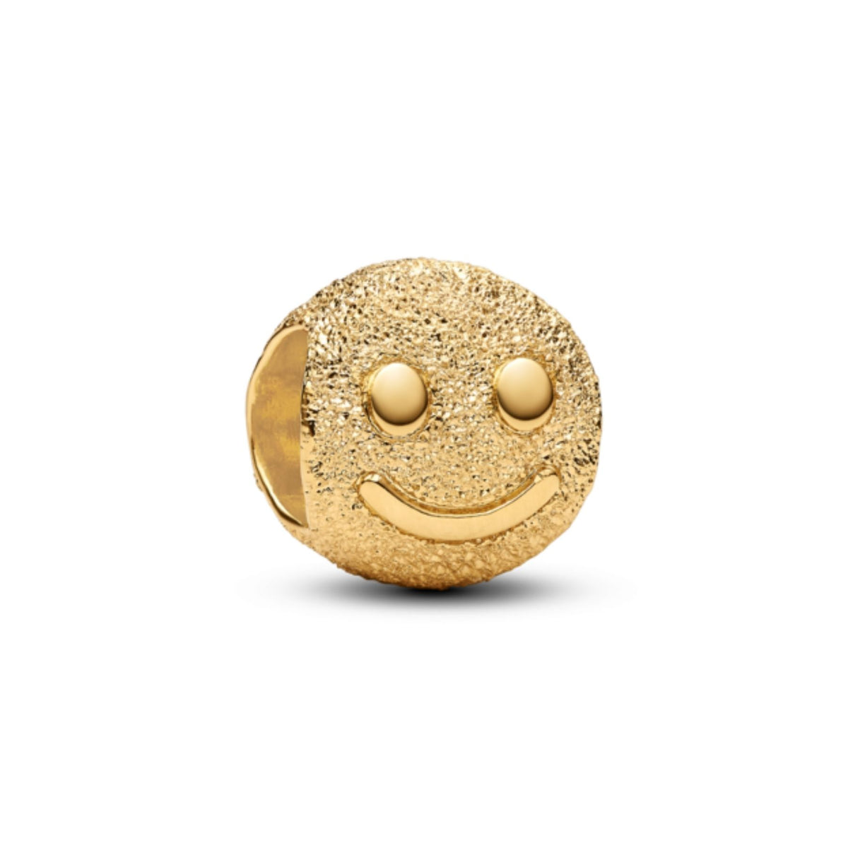 Pandora Moments Textured Happy Face Mini hela, keltakullattu, 764526C00