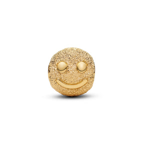 Pandora Moments Textured Happy Face Mini hela, keltakullattu, 764526C00