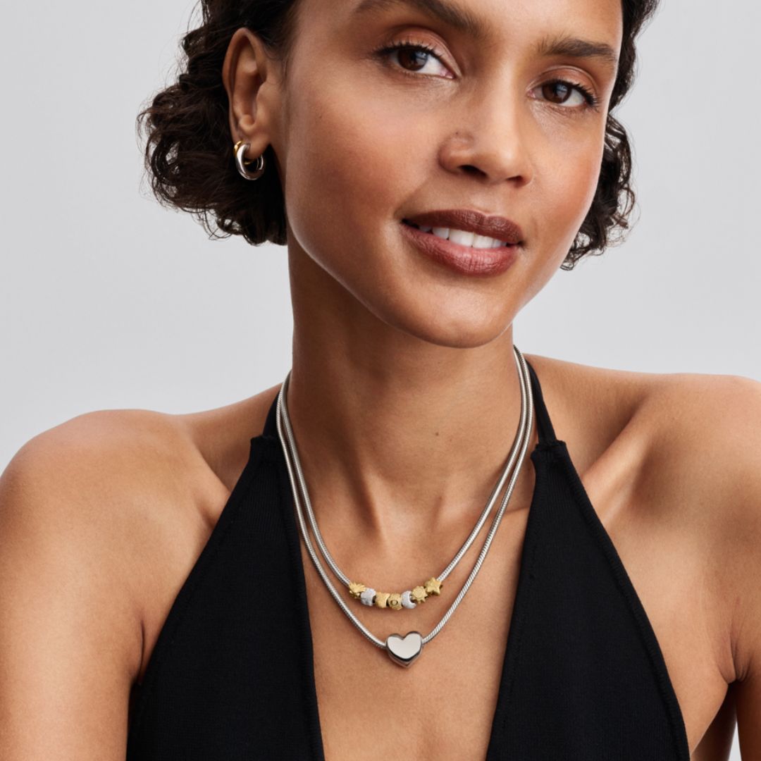 Pandora Moments Textured Moon mini hela, hopea, 794054C00