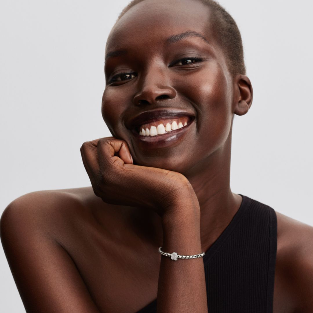 Pandora Moments Textured Paw mini hela, hopea, 794043C00