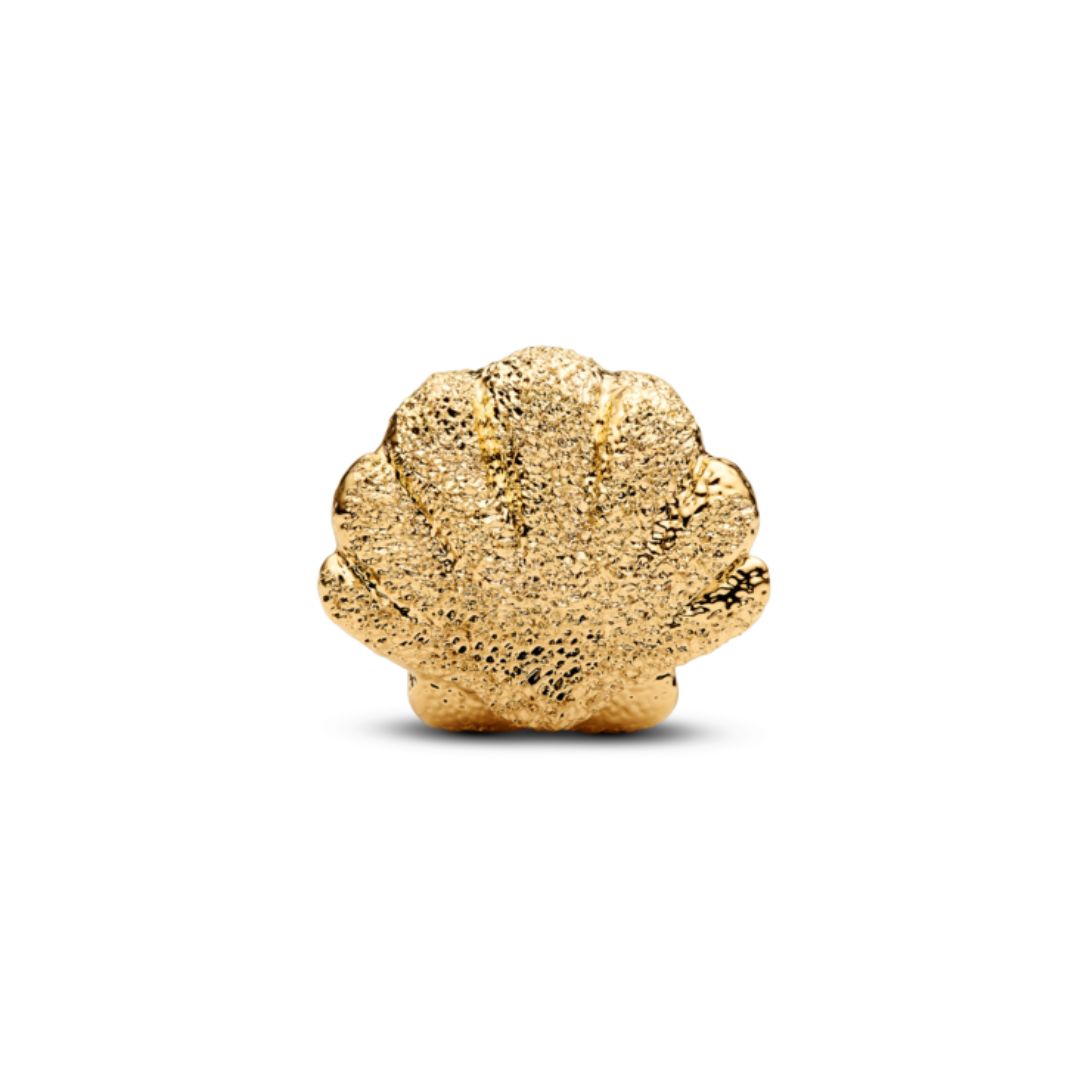 Pandora Moments Textured Shell mini hela, keltakullattu, 764057C00