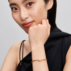 Pandora Moments Textured Star mini hela, keltakullattu, 764050C00