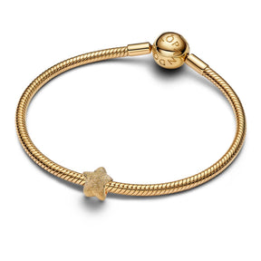 Pandora Moments Textured Star mini hela, keltakullattu, 764050C00