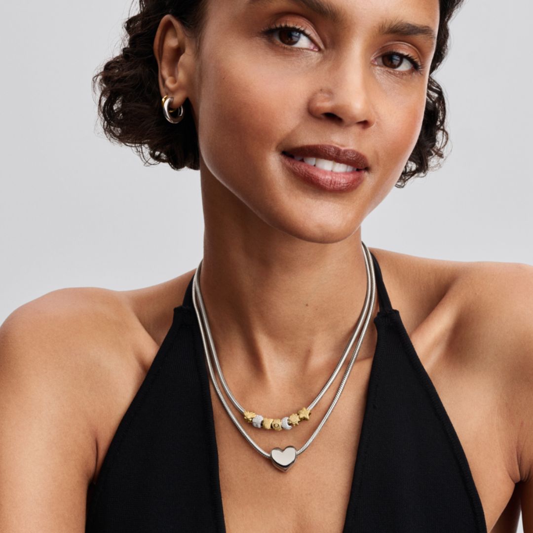 Pandora Moments Textured Sun mini hela, keltakullattu, 764052C00