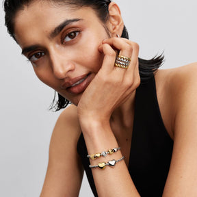 Pandora Moments Textured Sun mini hela, keltakullattu, 764052C00