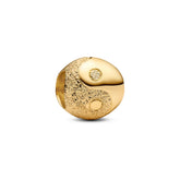 Pandora Moments Textured Yin and Yang mini hela, keltakullattu, 764045C00