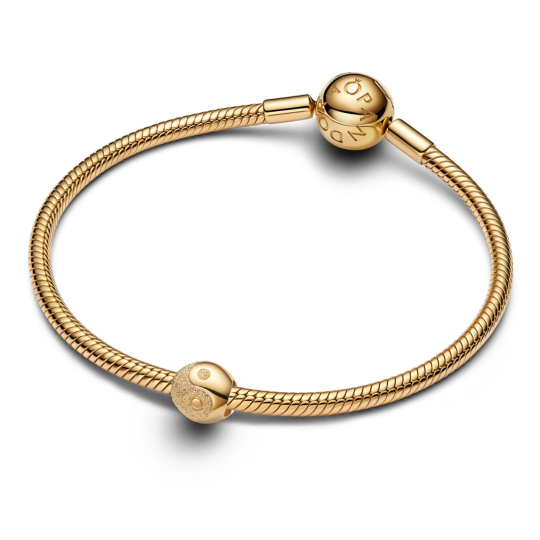 Pandora Moments Textured Yin and Yang mini hela, keltakullattu, 764045C00