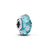 Pandora Moments Turquoise Murano Glass & Glitter hela, hopeaa, 794701C01