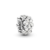 Pandora Moments White Daisy Flower Spacer hela, hopea, 791495EN12